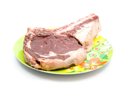Fresh Raw Uncooked Steak from Beefの写真素材