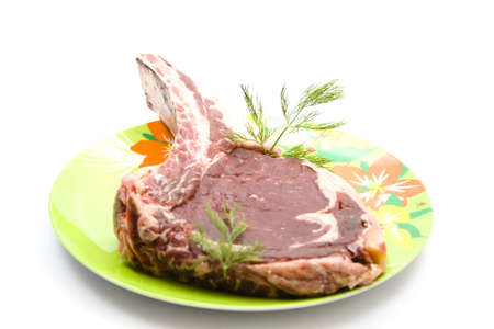 Fresh Raw Uncooked Steak from Beefの写真素材