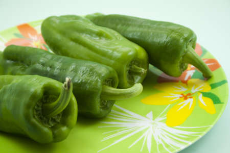 Fresh Green Capsicumの写真素材