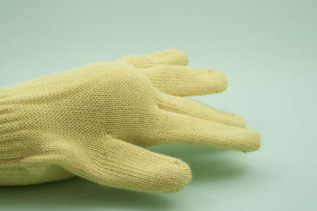 Yellow Glove for Hot Pot and Pan の写真素材