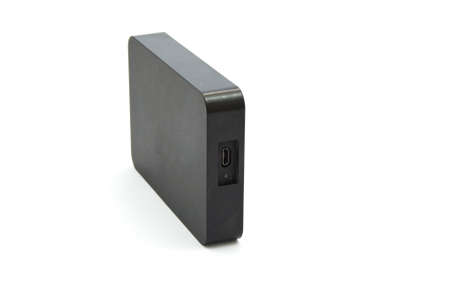 Black External Harddrive for Computerの写真素材