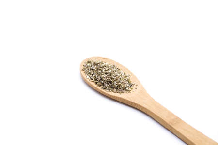 Oregano on Wooden Spoonの写真素材