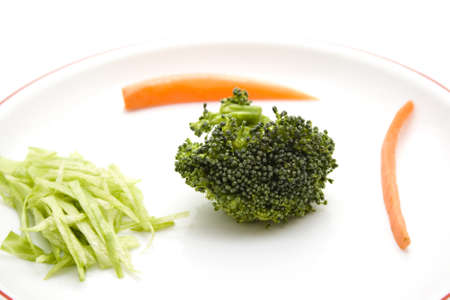 Fresh Broccoli with Carrotsの写真素材
