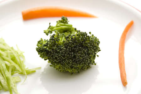 Fresh Broccoli with Carrotsの写真素材