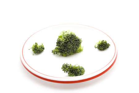 Fresh Broccoli  on Plateの写真素材