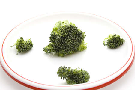 Fresh Broccoli  on Plateの写真素材