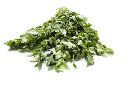 Fresh Green parsley on white background