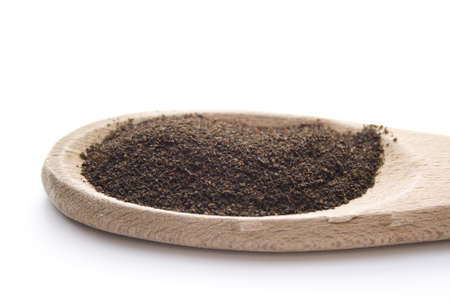 Fresh Tea on wooden spoon の写真素材
