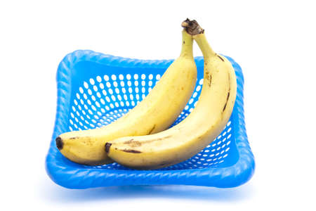 Yellow Banana in Basket の写真素材