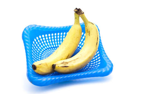 Yellow Banana in Basket の写真素材