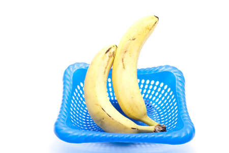 Yellow Banana in Basket の写真素材