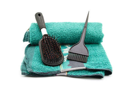 Haircomb  on Towel の写真素材
