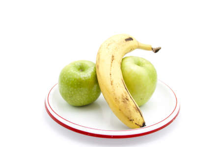 Banana with Green Apples の写真素材