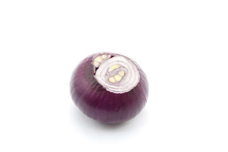 Red Onion on White Background の写真素材