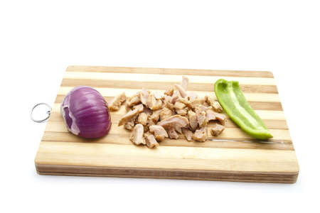 Sliced Meat with Bell Pepper and Onion の写真素材