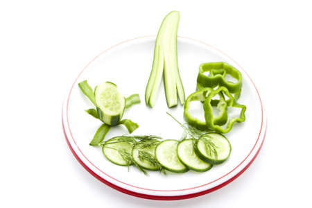 Fresh Cucumber with Capsicum の写真素材