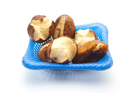 Lye Roll and Sticks in Blue Basketの写真素材