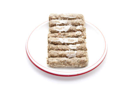 Frozen Kofta on Plastic Plate の写真素材