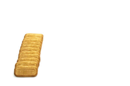 Biscuits on white background の写真素材