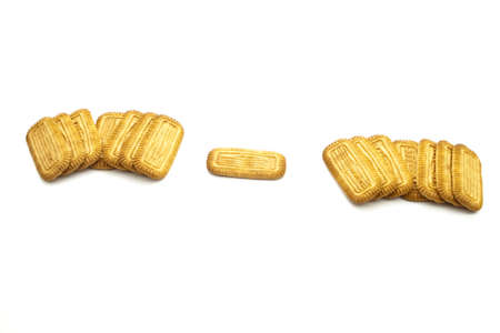 Biscuits on white background の写真素材