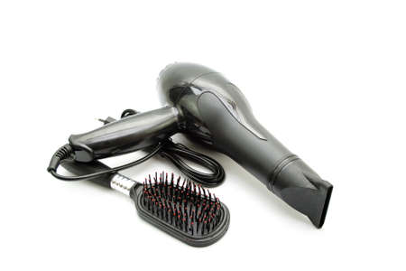Hairdryer with Different Hairbrush の写真素材