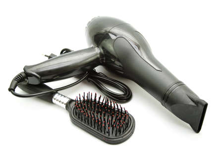 Hairdryer with Different Hairbrush の写真素材