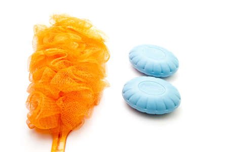 Netsponge with Blue Soap の写真素材