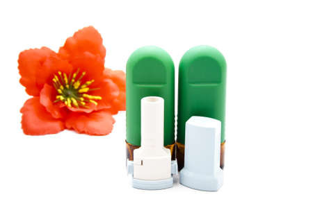 Nasal Spray with Asthma Inhalerの写真素材