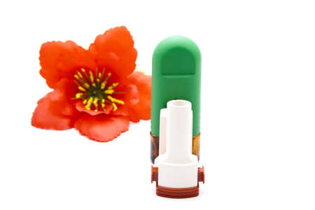 Nasal Spray with Asthma Inhalerの写真素材