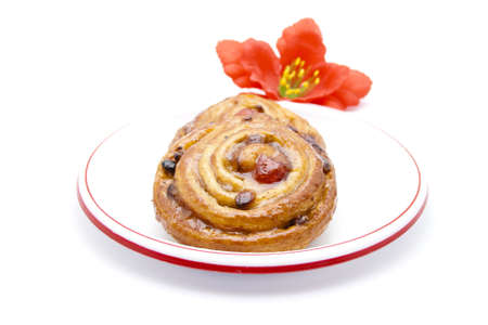 Fresh Baked Pastries on Plate の写真素材