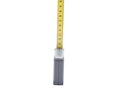 Measuring Tape on white backgroundの写真素材
