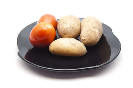 Red Tomato with Potatoesの写真素材