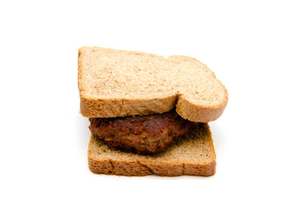 Fresh Toast Bread with Frikadeller の写真素材