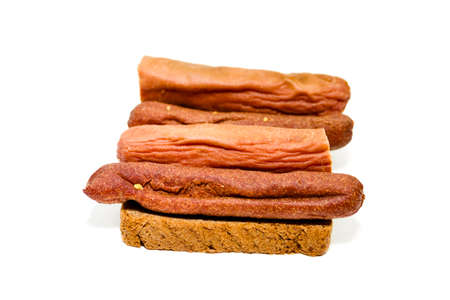 Fresh Roasted Hot Dogs on Toast bread 