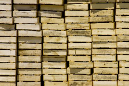 Detail of stacked wooden boxesの写真素材