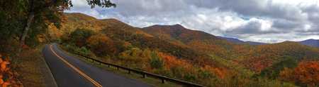 Panorama of Mountain Roadの写真素材