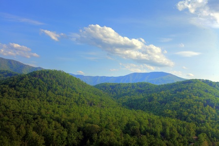 Colorful mountains in the smoky mountainsの写真素材