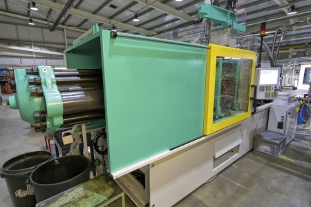 Injection moulding machine used for the forming of plastic parts using plastic resin and polymers の写真素材