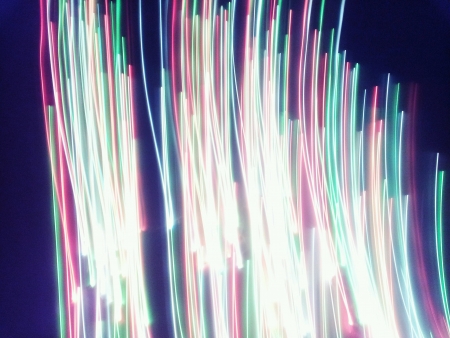 Bright and colorful light streaks