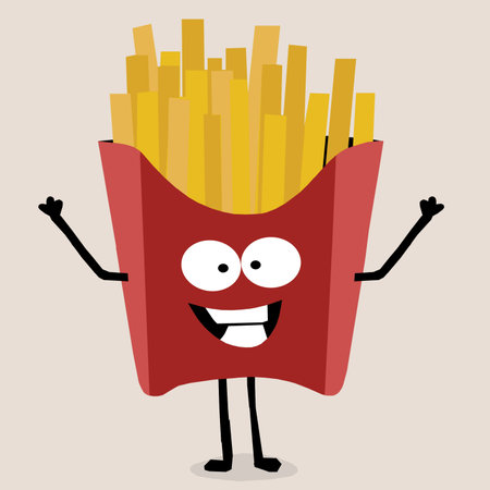 French fries vector illustration design, Cartoon fast foodの写真素材