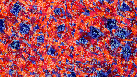 Abstract colorful background. Orange, blue, red, yellow and purpleの写真素材