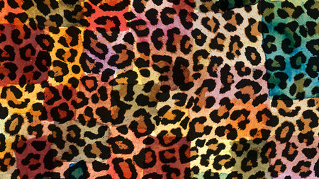 Texture of print fabric striped leopard for background.の写真素材