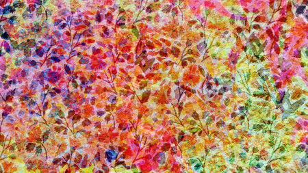 Abstract background of autumn leaves.  Illustration for your design.の写真素材