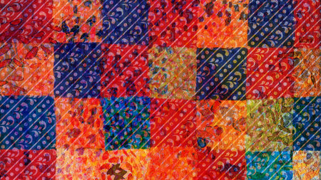 Colorful patchwork pattern for background. Abstract patchwork pattern.