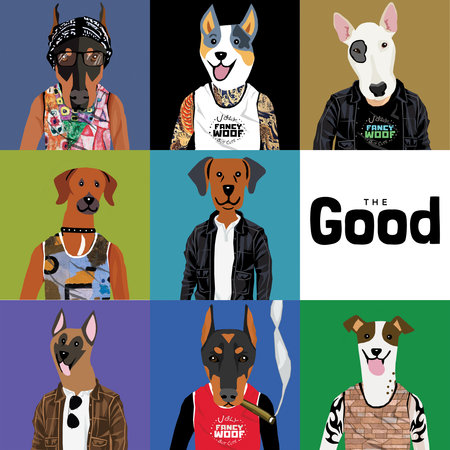 Dog breeds. Cute cartoon doberman dogs. Vector illustration.の写真素材