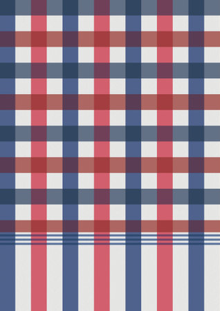 Red and Blue Tartan Plaid Seamless Repeat Pattern Background that is seamless and repeatsの写真素材