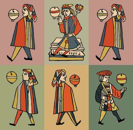 Ancient Man. Vector illustration. Set of vintage man.の写真素材