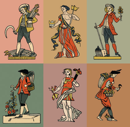 Vector set of ancient people. Vector illustration.の写真素材