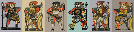 Set of vector illustrations of the ancient Warrior.の写真素材