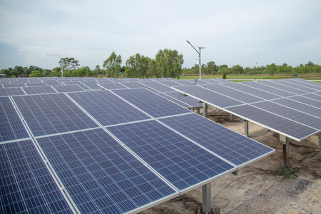 Photovoltaic power supply systems. Solar Energy Panels. Solar power plant. The source of ecological...